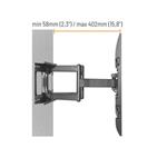 Brateck Výsuvný držák LPA69-466 pro TV 37"-80" 60kg polohovatelný nástěnný Heavy Duty