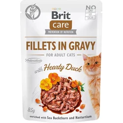 Brit Care Cat Fillets in Gravy with Hearty Duck 85g kapsičky pro kočky