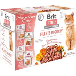 Brit Care Cat Flavour Box Fillet in Gravy, 4x3pcs. (12x 85g) kapsičky pro kočky