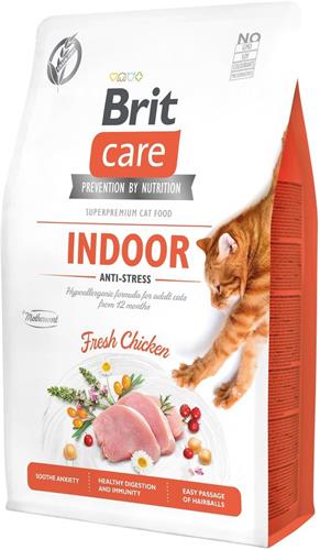 Brit Care Cat Grain-Free Indoor Anti-stress, 2kg granule pro kočky