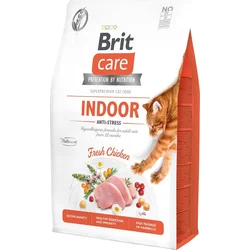Brit Care Cat Grain-Free Indoor Anti-stress, 2kg granule pro kočky