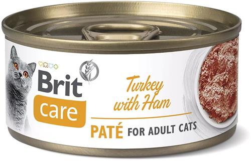Brit Care Cat Turkey Paté with Ham 70g konzervy pro kočky