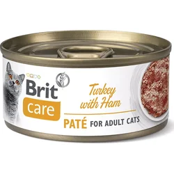Brit Care Cat Turkey Paté with Ham 70g konzervy pro kočky