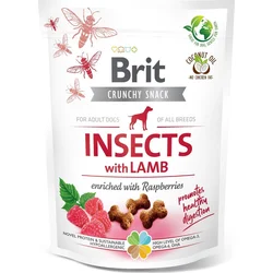 Brit Care Dog Crunchy Cracker. Hmyz s jahňacím mäsom obohatený o maliny, 200g pochúťky pre psov