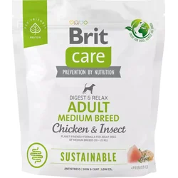 Brit Care Dog Sustainable Adult Medium Breed, 1kg granúl pre psy