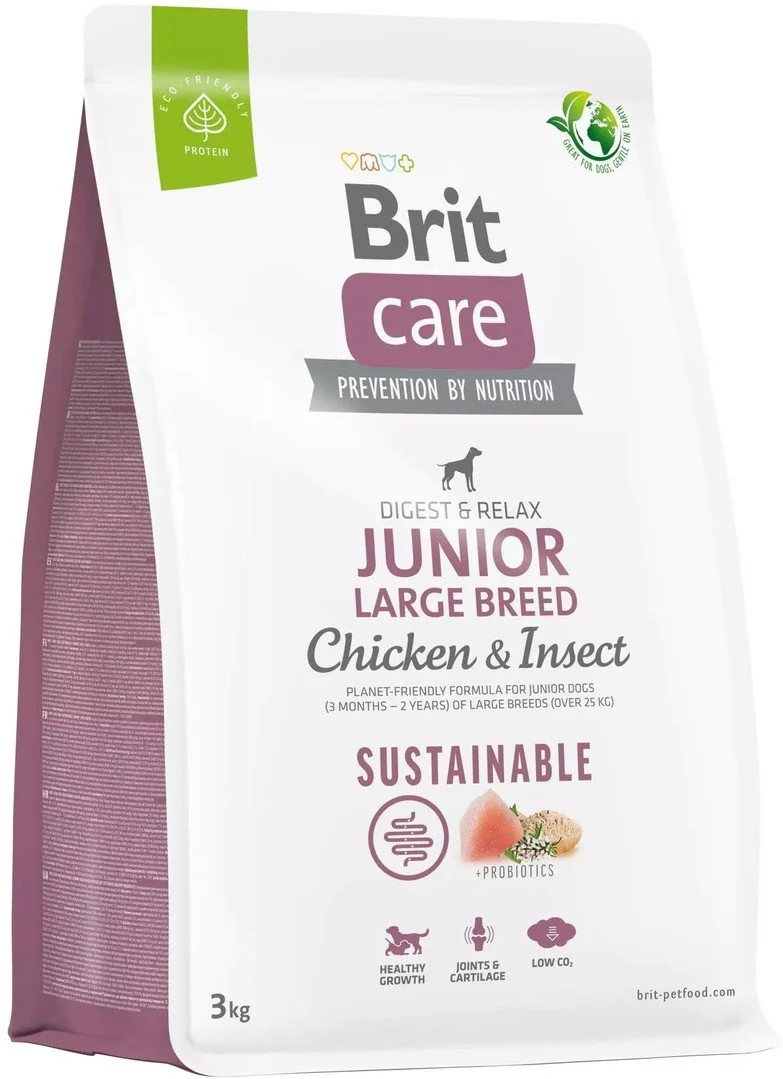 Brit Care Dog Sustainable Junior Large Breed, 3kg granule pro štěňata