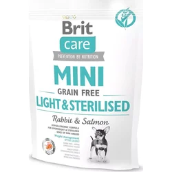 Brit Care Mini Grain Free Light & Sterilised 0,4kg granule pro psy