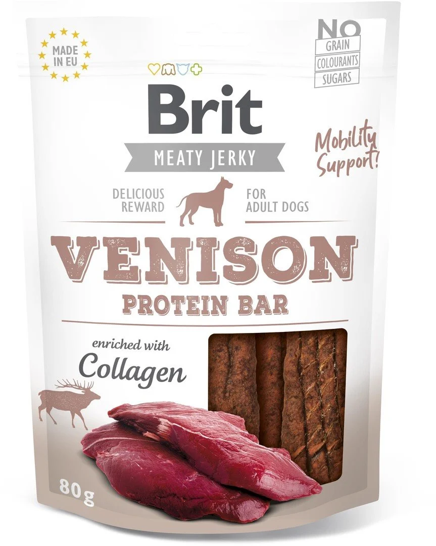 Brit Jerky Venison Protein Bar 80g pamlsky pro psy