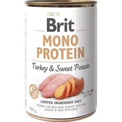 BRIT Mono Protein Turkey & Sweet potato, konzerva pro psy, 400g