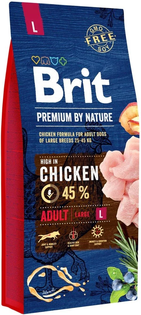 Brit Premium by Nature Adult L 15 kg granúl pre psy