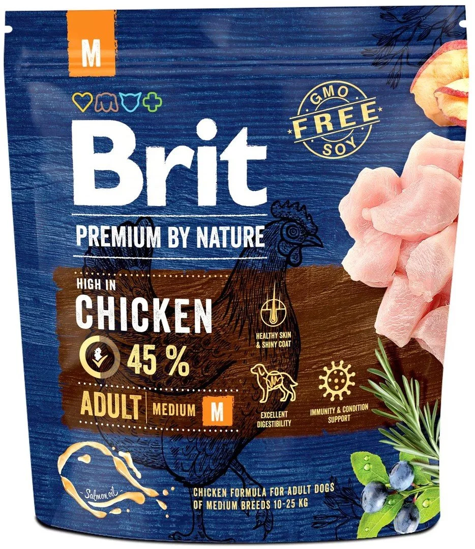 Brit Premium by Nature Adult M 1kg granule pro psy