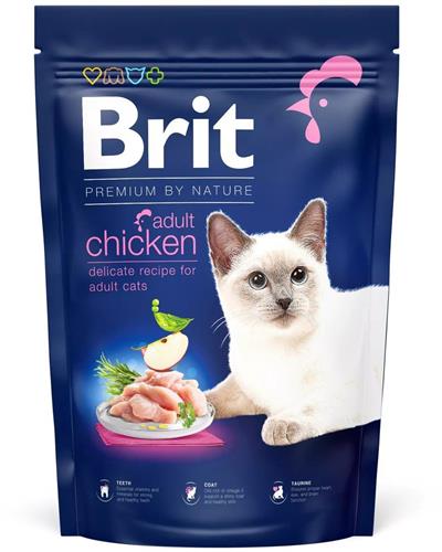 Brit Premium by Nature Cat. Adult Chicken, 1,5kg granule pro kočky
