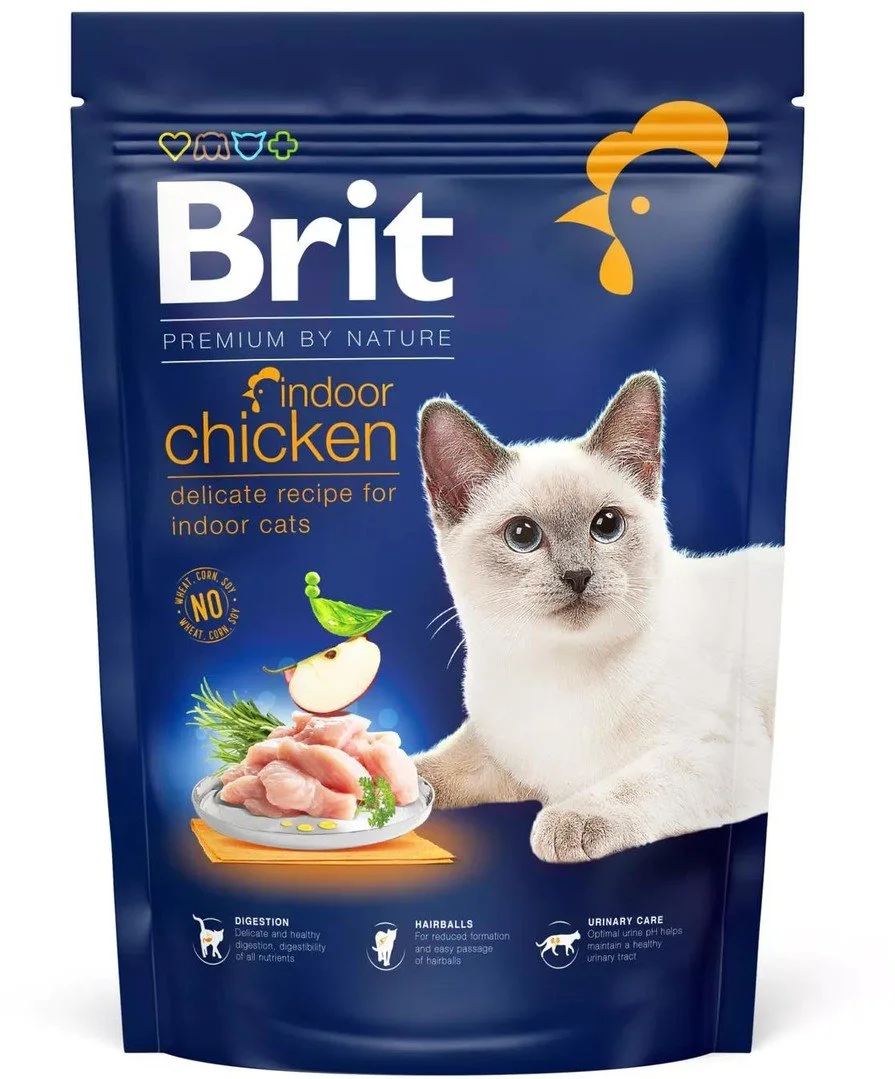 Brit Premium by Nature Cat. Indoor Chicken, 800g granule pro kočky