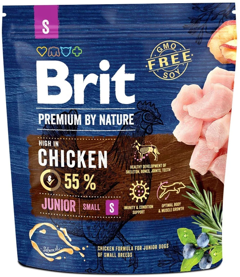 Brit Premium by Nature Junior S 1kg granule pro štěňata