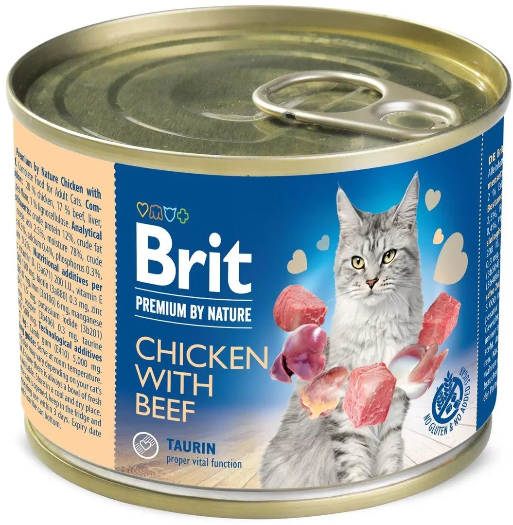 BRIT Premium by Nature Kuracie mäso s hovädzím mäsom 200g