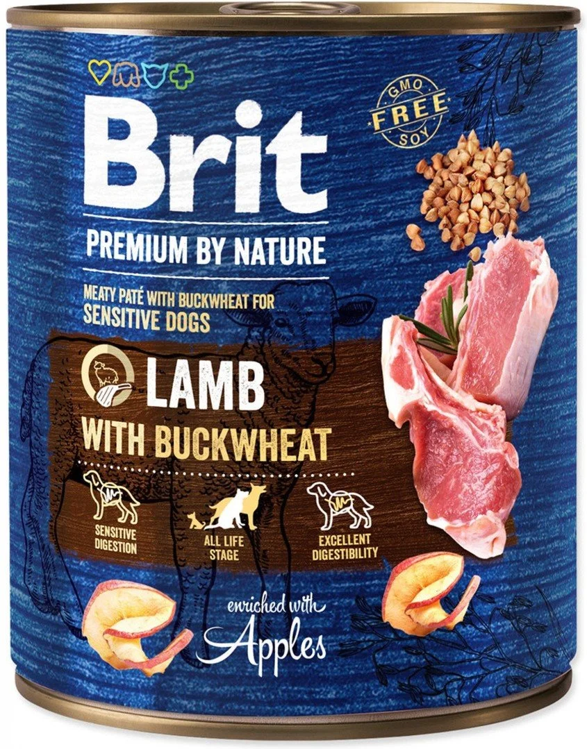 Brit Premium by Nature Lamb with Buckwheat 800g konzerva pro psy