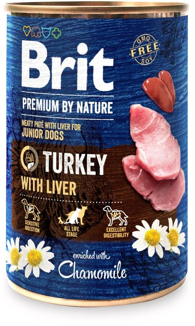 Brit Premium by Nature morčacie mäso s pečeňou 400g konzerva pre psy