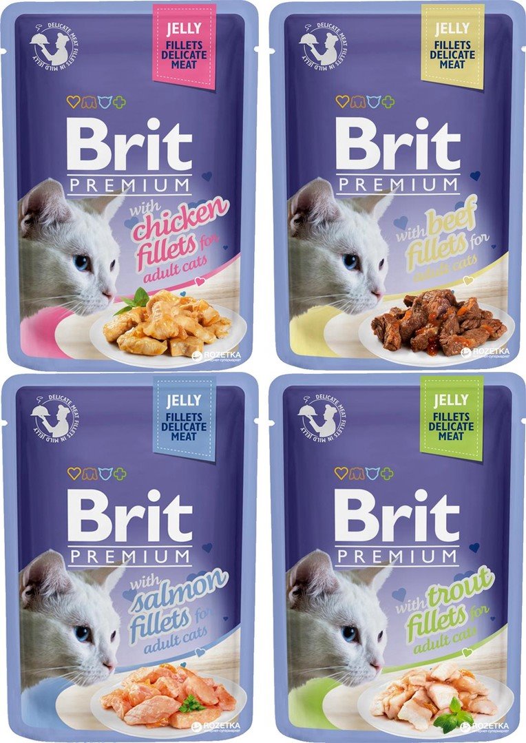 Brit Premium Cat Delicate Fillets in Jelly Dinner Plate 340g (4x85g) kapsičky pro kočky