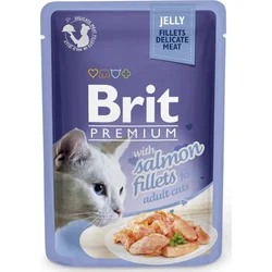 Brit Premium Cat Delicate Fillets in Jelly with Salmon 85g kapsičky pro kočky
