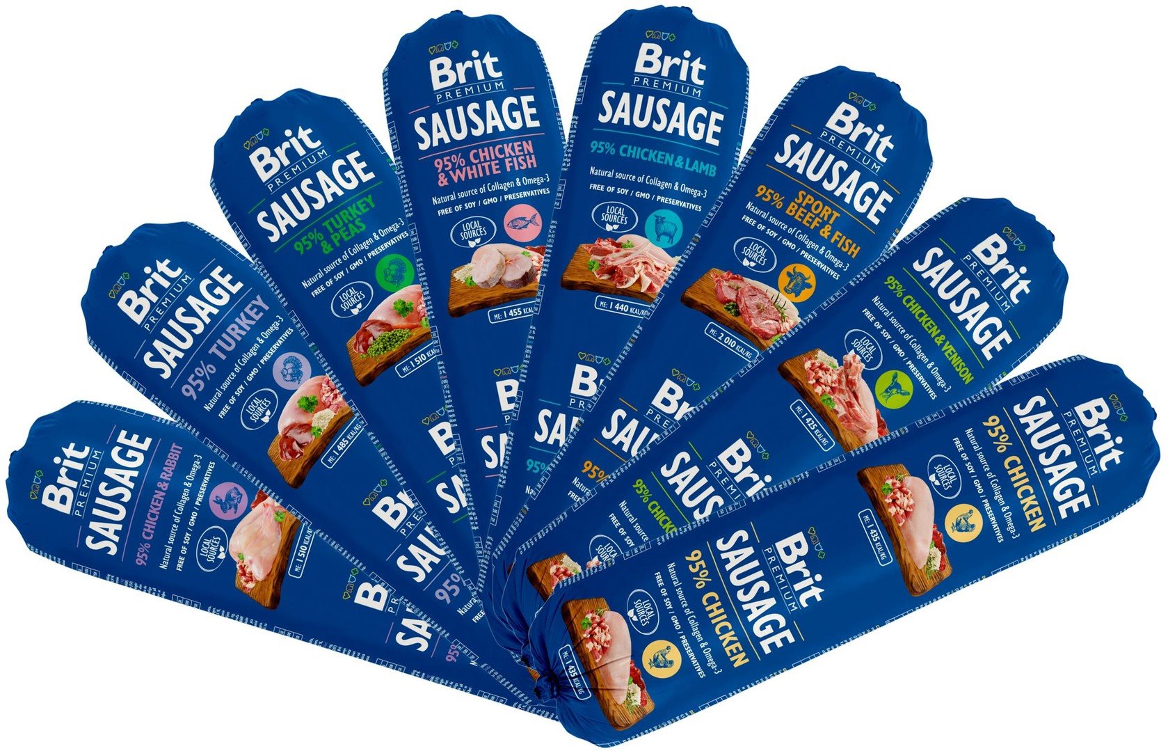Brit Sausage Turkey 800g salámy pro psy