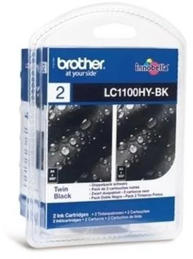 Brother atrament LC-1100HY-Bk 2x, black (2x900 strán) - originálne LC1100HYBKBP2