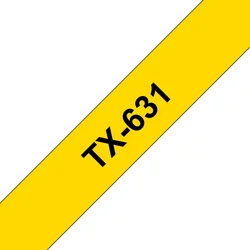 Brother TX-631, žltá / čierna 1 ks (12mm) TX631