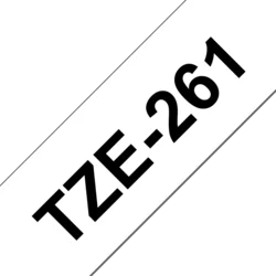 Brother TZ-261, biela / čierna (36mm, lamin.) TZe261