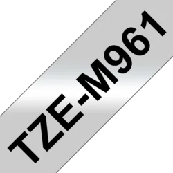 Brother TZ-M961, strieborná matná/čierna (36mm, laminované) TZEM961