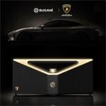 BUGANi Brief Pro Lamborghini přenosný Bluetooth reproduktor Black+Gold