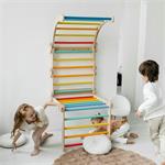 BusyKids Dřevěné domácí žebřiny s hrazdou duhové