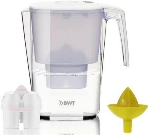 BWT Filtrační konvice Slim Mei 3,6 l + 1x filtr Mg2 + juicer, bílá