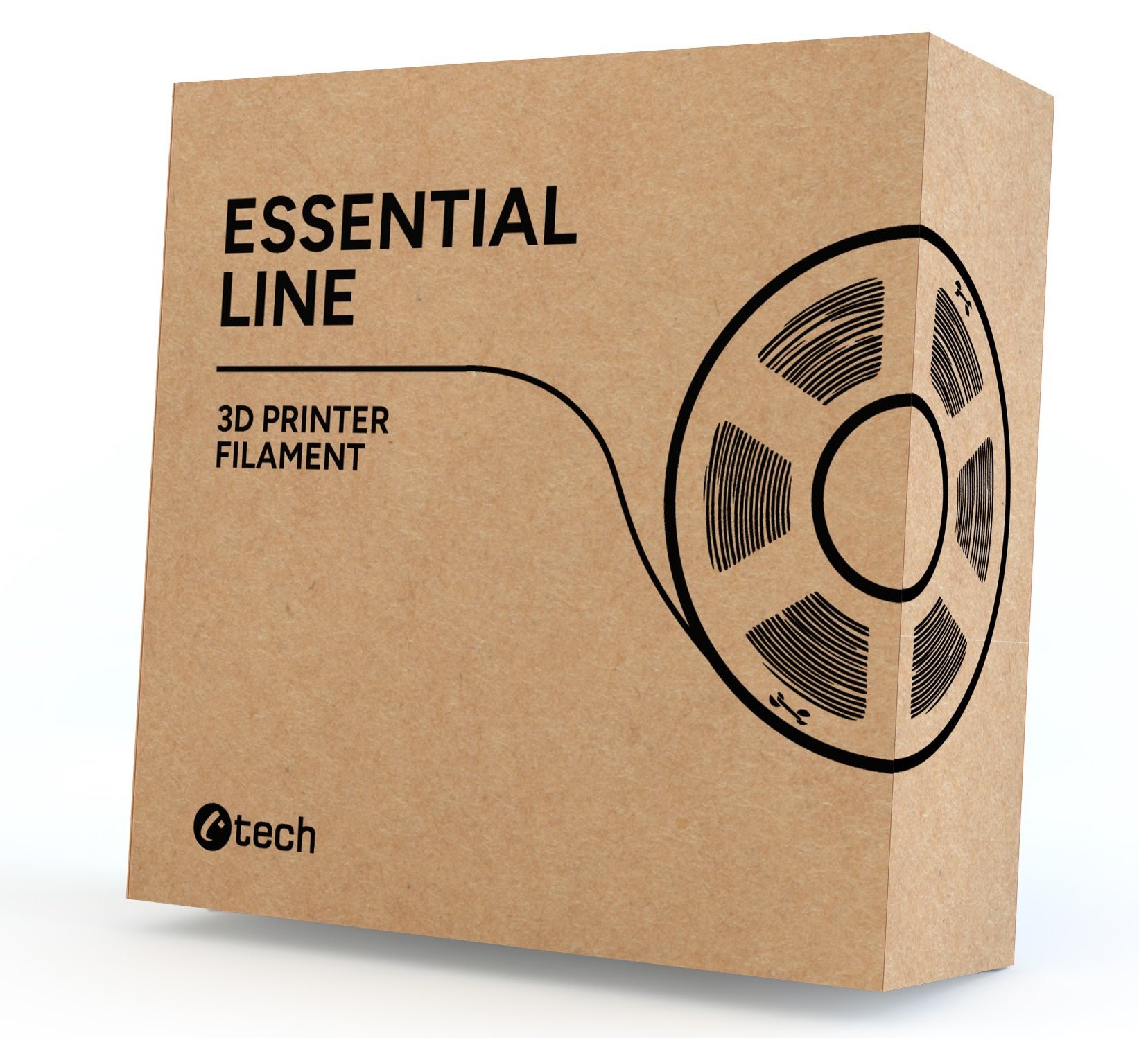 C-TECH ESSENTIAL LINE, PETG, šedá, 1,75mm, 1kg