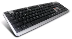 C-TECH KB-102 PS/2 slim, stříbrná