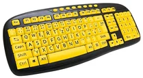 C-TECH KB-103MS, kontrastní, černo-žlutá
