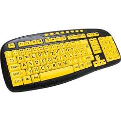 C-TECH KB-103MS, kontrastní, černo-žlutá