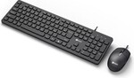 C-TECH KBM-105, drôtová kombinovaná súprava s myšou, USB, CZ/SK