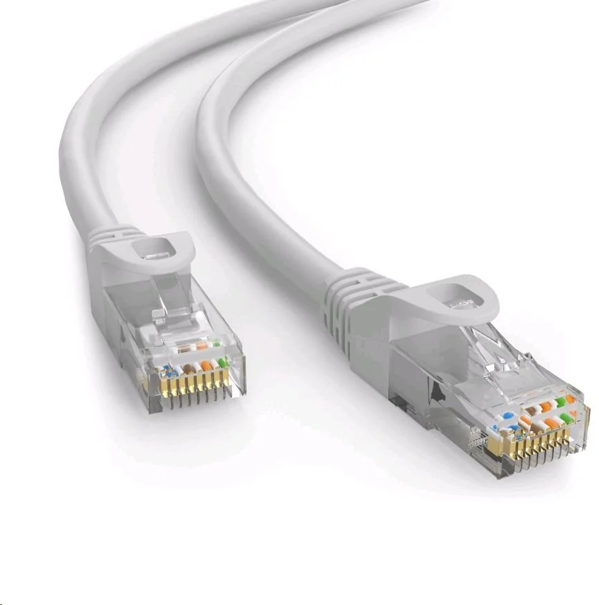 C-TECH patch kábel Cat6, UTP, sivý, 0,25 m