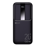 C-tech Powerbank 20000mAh, Li-Pol, 22,5W, USB-C/USB-A/micro USB