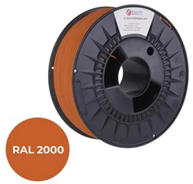 C-TECH PREMIUM LINE, PETG, žlutooranžová, RAL2000, 1,75mm, 1kg