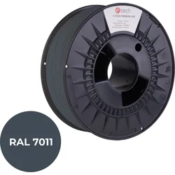 C-TECH PREMIUM LINE, PLA, ocelová šedá, RAL7011, 1,75mm, 1kg