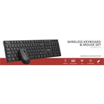 C-TECH WLKMC-03, bezdrôtová súprava s myšou, čierna, USB, CZ/SK