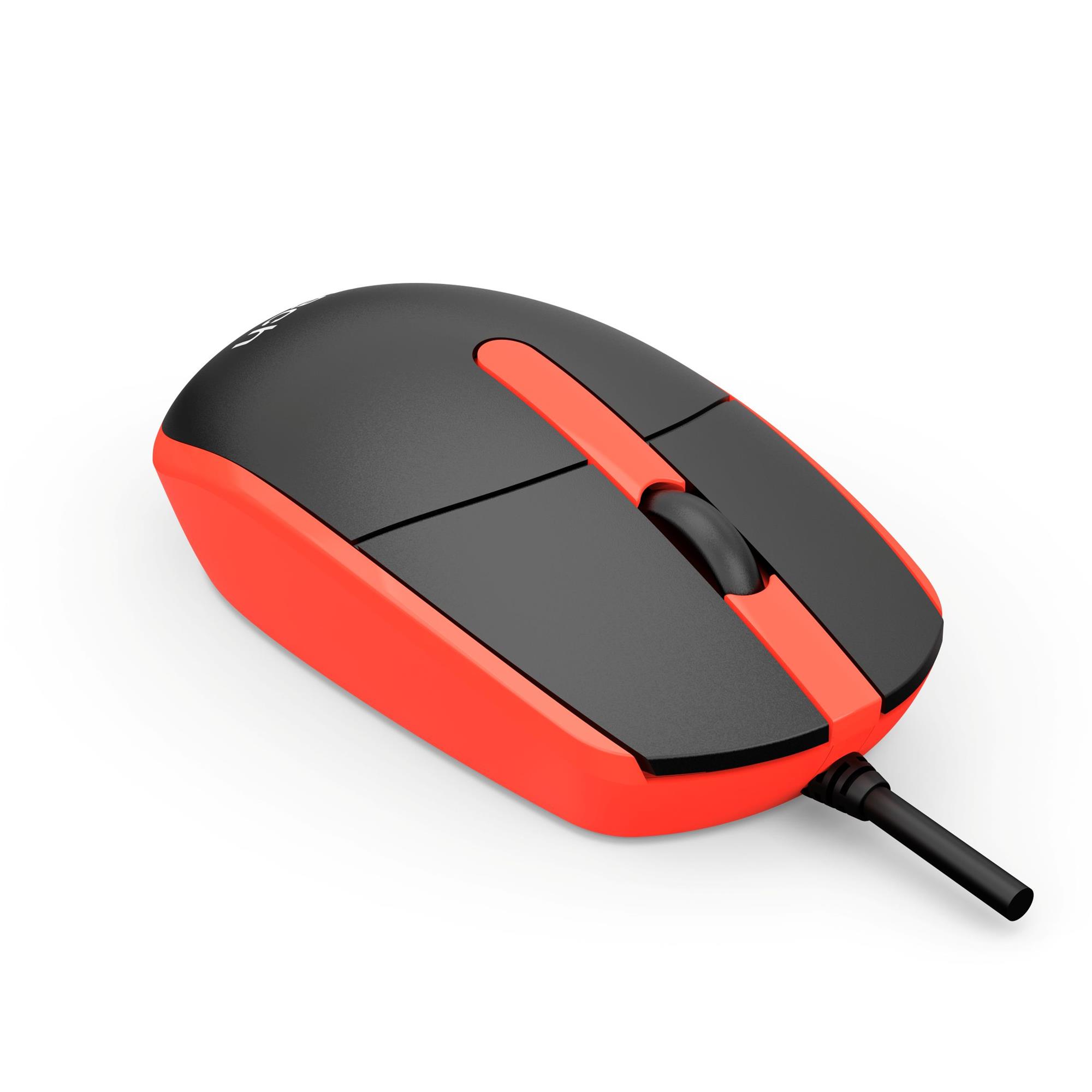 C-TECH WM-10, čierna a červená, USB