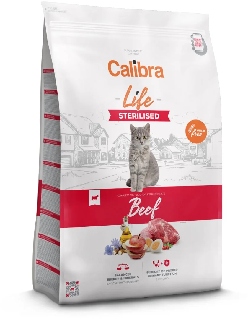 Calibra Cat Life Sterilised Beef 6kg granule pre kastrované mačky