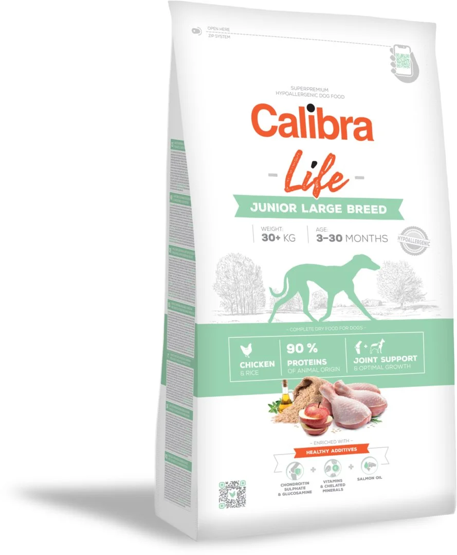 Calibra Dog Life Junior Large Breed Chicken 2,5kg granule pre šteňatá