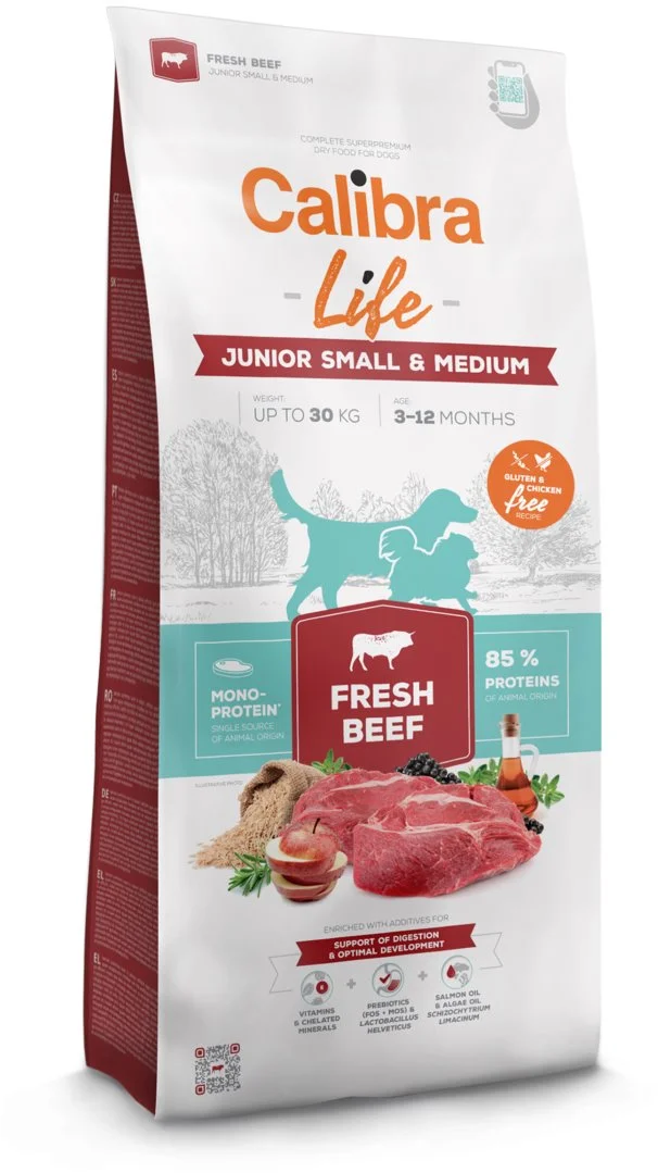 Calibra Dog Life Junior Small&Medium Fresh Beef 2,5kg granule pre šteňatá