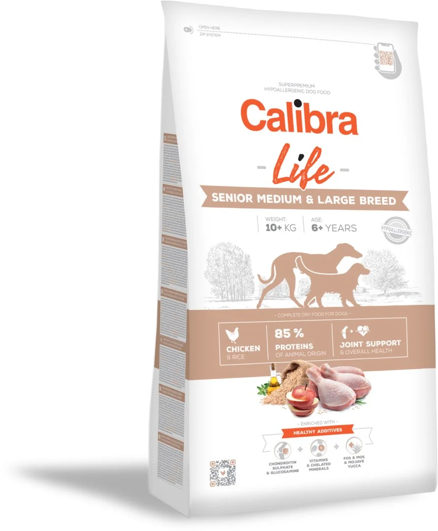 Calibra Dog Life Senior Medium&Large Chicken 2,5kg granule pre psy