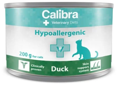 Calibra VD Cat Hypoallergenic Duck 200g konzerva pro kočky