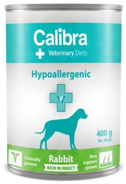 Calibra VD Dog Hypoallergenic Rabbit&Insect 400g konzerva pro psy