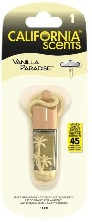 California Scents Závesná fľaštička Vanilla Paradise - Vanilka