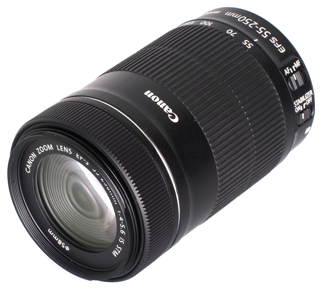 値下】Canon EF-S55-250F4-5.6 IS STM純正フード付き-